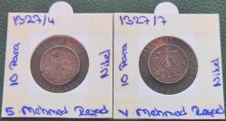 V.MEHMET REŞAT 1327/4-7  (10 PARA NİKEL) KOSTANTİNİYE BASKI ÇÇT+++