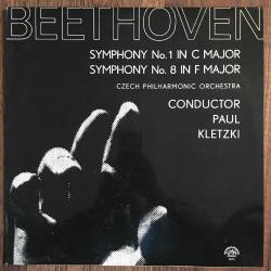 Beethoven - Symphony No. 1 in C Major / Symphony No. 8 in F Major / Czech Philharmonic Orchestra & Paul Kletzki / Czechoslovakia 1970 / LP
