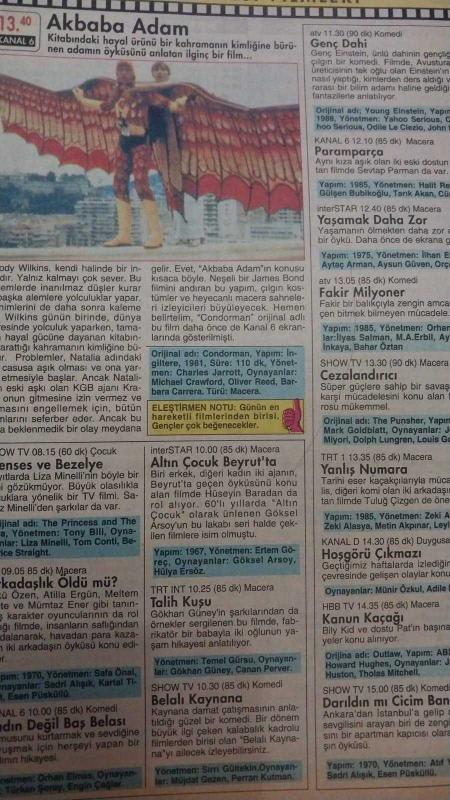 MİLLİYET OSCAR TV MAGAZİN DERGİSİ-12 MART-18 MART-1994-3 ADAM