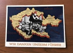 Orjinal WW2 Alman Nazi Propaganda Kartı Postadan Geçmiş  / German, Third Reich era 