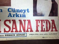 Hayatım Sana Feda(Arım Balım Peteğim),1970, FİLM AFİŞİ / POSTERİ - BÜYÜK BOY - ORİJİNAL - 100 X 67 cm EBADINDA - Original Turkish Big Size Movie Poster - Muzaffer Arslan, Bülent Oran, Türkan Şoray, Cüneyt Arkın, Münir Özkul, Hüseyin Kutman, Aynur Aydan, Kayhan Yıldızoğlu, Gülgün Erdem, Nesrin Sipahi, Mimeray Ofset, Sine Film