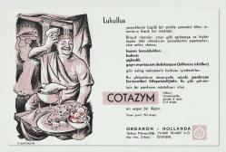 ECZACILIK / ORGANON HOLLANDA - COTAZYM ESKİ İLAÇ REKLAMI...