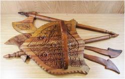 ViNTaGe AVRUPA DeKoRaTiF AĞAÇ OYMA BaLTaLı DUVAR SÜSÜ...