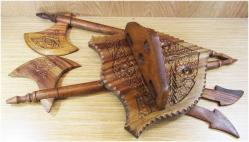 ViNTaGe AVRUPA DeKoRaTiF AĞAÇ OYMA BaLTaLı DUVAR SÜSÜ...