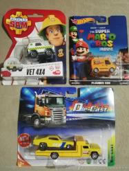 İtfaiyeci Fireman Sam.Süper Mario hot wheels plumber van.Die Cast taşıyıcı kurtarıcı kamyon tır araç set kutusunda paketli koleksiyon dekor hediye nostalji tasarım süs hobi eğlence vintage aksesuar promosyon reklam Hediyelik dekorluk retro minyatür diorama ölçekli arabalar