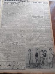 Cumhuriyet Gazetesi - 15 Ekim 1951 - Bir Türk Generali Derhal Washington'a Gidecek - Yeni Tefrikamız 2000 Yılın Sevgilisi - Truman'ın Kremlin'e İhtarı - Abidin Daver - Güzellik Kraliçesi Günseli Başar Fenerbahçe Beşiktaş Maçını Kazanan Takıma Gazetecile Cemiyeti Kupasını Verdi - İran Başbakanı Doktor Musaddık Hastaneden Dün Çıktı - Demokrat Parti Kongresi Bugün Açılıyor - Mikrop Harbi - Yeni İlim Şubelerinden Reoloji - Milli Gençlik Komitesi - İsmail Habib Sevük - Profesör Doktor Rasim Adasal - Amerika'nın Tito'ya Askerî Yardımı - Kral Faruk Bugün Sporcularımızı Kabul Edecek - Refik Halid Karay - İkinci Akdeniz Olimpiyatları Barselona'da  Yapılacak - Lefter Küçükandonyadis - Bülent Esel - Radyo Bugünkü Program - Pazarkaya Büyük Kumaş Mağazası - Normag Traktör - Hawkins Düdüklü Tencereleri - Ronson Çakmak - Siemens Alman Radyoları - Hamiyet Yüceses Fotoğrafı - Hamiyet Yüceses Fotoğrafı - Perihan Altındağ Sözeri Fotoğrafı