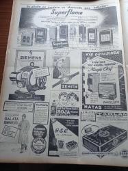 Cumhuriyet Gazetesi - 11 Ekim 1951 - İngiliz Mısır İhtilafı Karşısında Amerika - Güzellik Müsabakamızın İlk Seçmesi Yapıldı - Son Seçmeye Kalan 20 Güzelin İsimleri - Bercuhi Soyak - Günseli Başar - Sevim Çağlayan - Mısır'da Milli Marşımız Üstüste Sekiz Defa Çalındı - Nadir Nadi - Cem Sultan Filmi - Mareşal Tito İle Bir Mülakat - Fransız Sahnesinin Büyük Kaybı Louis Jouvet - İsmet İnönü Park Otelde Kalacak - Araba Vapur Tarifesi - Türkiye'ye Amerikan Yardımı Devam Edecek - Albay Celal Dora Ankara'da Tezahüratla Karşılandı - Çelik Ciğerin Ankara'da İlk Tecrübesi Yapıldı - Petromax Lüks Lambası - Kocaeli'de Sıtma İle Mücadele - Puro Tuvalet Sabunları - İskenderiye Oyunlarına Dair İlk İntibalar - İstanbul Konakları Zeynep Kamil Konağı - Beşiktaş Fenerbahçe Maçı - Superflame Gaz Sobaları - Berec Batarya - Siemens Elektrik Motorları - Helios Pilli Radyoları - Volvo Diesel Kamyonları - Nevrozin - Güzellik Müsabakamızdan İntibalar - Eşref Şefik - İran İngiliz Petrol İhtilafı