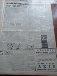 Cumhuriyet Gazetesi - 9 Ekim 1951 - Ankara Görüşmeleri İçin Yapılan Hazırlıklar - Güreşçilerimiz Mısır'da Büyük Muvaffakiyet Kazandılar - Bayram Şit - Cemil Sarıbacak - Tevfik Yüce - Nadir Nadi - Bayındırlık Bakanı Kemal Zeytinoğlu - Vakitsiz Kış Ve Şiddetli Fırtınalar - Amerika'nın Dostlarına Yardımı - Belediye Cezaları Esnafa Ağır Geliyor - İran Başbakanı Doktor Musaddık Amerika'da - İstihkam Okulunda Yeni Kurslar Açıldı - Avukat Esad Tekeli - Teknik Üniversite 20 Ekim'de Açılacak - Küçük Sahnede Kanlı Düğün Oyunu - Memleket Hikâyesi Bebek Yazan Yaşar Kemal - Burhan Felek - Güzellik Müsabakamız - Demokrat Parti - Rusya'da El Bombası Atma Sporu - Suriye'nin Jones Galatasaray Takımı Bugün Beşiktaş'la Karşılaşacak - Arı Unları - Nevrozin - Bursa'da Tütüncüler Kongresi - Ar Sineması - Puro Tuvalet Sabunları - Normag Traktör - Philips Radyo - Gripin - Tungsram Ampul - Elhamra Terzihanesi - Odeon Yeni Çıkan Plaklar - Müzeyyen Senar Gamzedeyim Plağı - Muzaffer Akgün - Neriman Altındağ