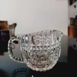 Avrupa Kristal Sütlük ve Şekerlik Takımı Vintage