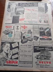Cumhuriyet Gazetesi - 7 Ekim 1951 - Başbakan Adnan Menderes Dün Batılı Üç Büyük Elçi İle Görüştü - İran Başbakan Doktor Musaddık Bugün Şehrimizden Geçecek - İstanbul'un Kurtuluşu Dün Kutlandı - Kartal Halkevinin Sebep Olduğu Hadise - Şinasinin Heykelini Çalanlar Yakalandı - Kore'de Düşman Hatlarında Dün Yeni Gedikler Açıldı - Akdeniz Olimpiyatlarında Dünkü Müsabakalar - Kulak Doktorları Kongresi - Haftanın Şakaları - Burhan Felek - Yeni Bir Türk Filmi Dudaktan Kalbe - Saç Dökülmesine Karşı Sapiksin - Memleket Hikâyesi Bebek Yazan Yaşar Kemal  Yazı Dizisi - Falih Rıfkı Atay Sohbetler - 30 Yıllık Hasretten Sonra Yurda Gelen Aktör Nişanyan - Yol Vergisinin Kaldırılması - Yeni Ses Opereti - Yüksek Ses Sanatkarı Saime Sinan - Fenerbahçe Suriye Takımı Jones'i 7 0 Yendi - Ankara'da Futbol Mevsimi Açıldı - Abdulah Yüce - Bulmaca - Radyo - Stalin'in Pravdaya Beyanatı - Meşhur Magic Chef Sobaları - Olympia Yazı Makinaları - Gripin - Nora Radyoları - Koç Ticaret - Volvo
