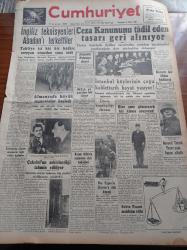 Cumhuriyet Gazetesi - 4 Ekim 1951 - Ceza Kanununu Tadil Eden Tasarı Geri Alınıyor - İngiliz Teknisyenleri Abadan'ı Terkettiler - Atlantik Paktına Davet - Almanya'da Büyük Manevralar Başladı - Çakalof'un Zehirlendiği Tahmin Ediliyor - İstanbul Köylerinin Çoğu Kablettarih Hayat Yaşıyor - General Tahsin Yazıcı Uçak Kazası Atlattı - Von Papen'in Çiçeron'a Dair Demeci - Ordinaryüs Profesör Salih Murad Uzdilek - Komşu Memleketlerden Röportajlar - Savarona Dün Hareket Etti - Mazhar Kunt - Memleket Hikâyesi Bebek Yazan Yaşar Kemal 2 Yazı Dizisi - Güzellik Müsabakası Büyük Jüri Heyeti Üyelerinin İsimleri - Burhan Felek - Rusya'da Atom Bombası İnfilak Ettirildi - Akdeniz Oyunlarında Kazanma Şansımız - Radyoda Spor Yayınları - İstanbulsporluların Kongresi - Eczacıbaşı İlaç Fabrikasının Temeli Dün Atıldı - Nejad Ferid Eczacıbaşı - Süperflame Gaz Sobaları - Titania Batarya Ve Pilleri - Hoover Elektrik Süpürgesi - Mayer Trençkot - Zenith Saatleri - Yalova Kaplıcaları - Nevrozin