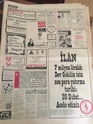 HÜRRİYET GAZETESİ 3 ŞUBAT 1965 -Şeker Bayramı Mesajlarında Liderler , beraberlik  ve kardeşlik istiyor --Cemal Gürsel  dinimiz  dargınlıkları  yok etmeyi  emreder dedi --Milli Eğitim Bakanı İbrahim  Öktem 'e göre Türkiye , tarihinin  en hareketli  ve  dinamik  bir devresini yaşıyor ---Bütçeye kırmızı  oy vermeyen  mebusları  AP ihraç  edecek --Kosigin  Vietnam  'a  giderken  kızıl Çin  başkentine  uğrayacak --Fındık mahsulü  bu yıl bol fakat  ihracatı  yapılamıyor---Elimizdeki  icra ve  iflas  kanunu ile  iş  göremiyoruz-- Fenerbahçe  , Partizan la  saat  15 ' te karşılaşıyor --Ali İhsan 2, Beşiktaşlı  Ahmet  de 1 ay ceza aldı ---İzmirliler  :Parasını biz verdik  formalarını Beşiktaş giydi  ,diyor---