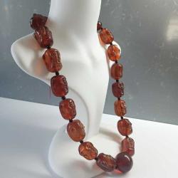 Eski Katalin Elde Oyma Buddha Kafalı 19 Luk Çin tespihi