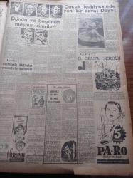 Cumhuriyet Pazar Gazetesi - 18 Kasım 1951 - Doğan Nadi Yedi Dakika Köşe Yazısı - Üçüncü Dünya Harbini Sona Erdirecek Bomba Yapıldı - Paraya Havaya Dalgaya Dair - Hikaye Namussuzlar Yazan ve Resimleyen Zahir Güvemli - İşin Şaka Tarafı Köşesi - Sihhi Bahisler Meğerse Ayyaşlar Zavallı Hastalarmış -  Dünün Ve Bugünün Meşhur Cimrileri - Napoleon - Schopenhauer - Voltaire - Rockefeller- Greta Garbo - Sonia Henie - Çocuk Terbiyesinde Yeni Bir Dava Dayak - Birleşmiş Milletler Arasında Bir Kara Kedi - Bir Yılan Hikayesi Ademle Havva Hangi Millettendir - Pa Ro Çocuk Maması - Gripin - Eski Artistlere Yeni Çehre - Ava Gardner - Ingrid Bergman Nerede İmiş - Sürgün Filmi - Yeni Türk Filmleri - Feridun Çölgeçen - Ayla Karaca - İsmail Dümbüllü - İster İnan İster İnanma Köşesi - Frank Sinatra - Heinrich Laufer Adında Bir Alman 90 Gün Bir Gözünü Kapalı Tutmuştur