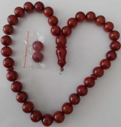 OSMANLI DÖNEMİ OBJEDEN YAPILMA AÇIK KAHVERENGİ DOĞAL ÇİZGİLİ YEDEK DANELİ PÜSKÜLSÜZ MUHTEŞEM SIKMA KEHRİBAR TESPİH AA1B1A1 ÇOK NADİR