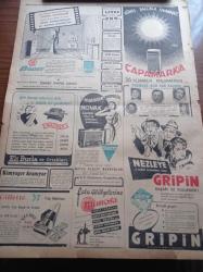 Cumhuriyet Gazetesi - 21 Kasım 1951 - Resmi İlanlar İşini Demokrat Parti Meclis Grubu Da Tasvib Etti - Kahire Parçalanan Yolcu Uçağımız - Kan Bankalarından Sonra Göz Ve Kemik Bankaları Faaliyette- Seyrüsefer Davasını Halledecek Proje - Büyük Röportajımız Afrika'dan Geliyorum - Haldun Sel - Nadir Nadi - Halep'te Nümayişçiler Yaşasın Stalin Diye Bağırdılar - Bir Amerikan Filosu Limanımıza Geldi - Türkiye Almanya Rövanş Maçı Bugün Oynanacak - Esad Tekeli - Köy Enstitülerinde Din Dersi Okutulacak - Kabataş Lisesi - Chopin - Burhan Felek - 2000 Yılın Sevgilisi - Folklor Ve Etnografya Enstitüsü Kuruluyor - Beynelmilel Hakem Sulhi Garan - Hamiyet Yüceses - Perihan Altındağ Sözeri - Radyo Bugünkü Program- - Arlon İsviçre Saatleri - Tarlan Diş Macunu - Turkuaz Aile Saz Salonu - Çapamarka - Bauer Sinema Makineleri - Sabite Tur Gülerman - Salahaddin Pınar - Gripin