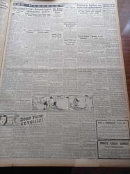 Cumhuriyet Gazetesi - 26 Kasım 1951 - Türkiye'ye Marshall Yardımı Arttırılacak - Son Sovyet Notası Manasız Görülüyor - Başbakan Adnan Menderes - Russell Door - Sultanahmet İle Divanyolu Arasında Yapılacak Adalet Sarayı Beş Yılda Bitirilecek - Afrika'dan Geliyorum 5 Yazı Dizisi -  Beşiktaş İle Malmö Berabere Kaldı - Atatürk Üniversitesinde de Atatürk'ün Bir Heykelini Dikecek - Edirne'nin 29. Yıldönümü - Ordu Takımı Luxenbourg'u 5 0 Yendi - Nobel Fizik Mükâfatı - Haldun Sel - İhsan Nüzhet Atelyesinin Defilesi - 1000 Yataklı Verem Hastanesi - Sümer Sineması - Cevad Fehmi Başkut - 2000 Yılın Sevgilisi Yazan Refik Halid Karay Yazı Dizisi - Suriye'de Hükümet Kurulamıyor -  Mareşal Rommel İçin Anıt Yapılıyor - Gripin - Puro Tuvalet Sabunları - Vikodin - Varta Akümülatörü - Jawa Motosikletleri - Magic Chef Sobası Gelmiştir - Burla Biraderler - Singer Saatleri - Müzeyyen Senardan Sevgilerle Siemens Alman Radyoları - Erres Radyosu