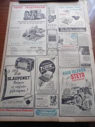 Cumhuriyet Gazetesi - 27 Kasım 1951 - Mecliste Dünkü Çetin Tartışmalar - CHP Kurultayı Dün Çalışmalarına Başladı - Arab Asya Bloku Yeni Bir Sulh Teklifinde Bulundu - Nadir Nadi - Afrika'dan Geliyorum 6 Yazı Dizisi - Nuri Said Paşa Ankara'ya Resmi Bir Ziyaret Yapacak - Fransız Artistleriyle Bir Görüşme - Suriye'de Lehimizde Neşriyat - Atatürk'ün Üniversitede Dikilecek Heykeli - Samih Nafiz Tansu - Denizcilik Bahisleri - 2000 Yılın Sevgilisi Refik Halid Karay Yazı Dizisi - Burhan Felek - Cevad Fehmi Başkut - Gripin - Fenerbahçe ve Galatasaray Basketbolcuları Ankara'ya Gidiyor - Ordu Takımımızın Galibiyeti - Hacı Altıner Paris'e Gidiyor - General Electric Ampul - Numeria - Blaupunkt Radyo - Alman Tippa Yazı Makineleri