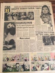 HÜRRİYET GAZETESİ  15 NİSAN  1966 YIL :18 SAYI :6449---Malatya da ki olay  aydınlandı   :Ata 'nın  büstünü kıran  öğretmen  yakalandı ---Irak  Cumhurbaşkanı  Abdüsselam Arif  ve 2 Bakan  Kazada Öldüler ---Genel Başkan  Türkeş 'in  Çıplak  Dansözle  Resmi  Çekilince  Hadise Çıktı  --İkinci Ligde  Şike  Dedikodusu Çıktı ---Recep :Şampiyonluğu bu hafta ilan  edeceğiz  dedi ---Ogün ,Menacer Necdet Erdem' i suçladı --İst .Spor  A.S.Yen  Stadı na itiraz etti ---İhtilaller filmi  Viva  Maria  Londra da kapalı  gişe oynuyor: Brigitte  Bardot İhtilal Yaptı ---Üç  müteşebbis  Türkiye  de  ilk defa  yerli  peron  arabası yaptılar ---