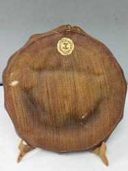 Vintage Fransız Üç Boyutlu Ahşap Stil Duvar Tabağı