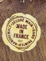 Vintage Fransız Üç Boyutlu Ahşap Stil Duvar Tabağı