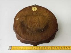 Vintage Fransız Üç Boyutlu Ahşap Stil Duvar Tabağı