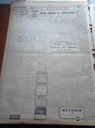 Cumhuriyet Gazetesi - 11 Aralık 1951 - İşletmeler Bakanı Hakkı Gedik Dün Vazifesinden İstifa Etti - İkinci Rus Notasına Niçin Cevap Vermedik - Beyaz Sarayda Dün Yapılan Toplantı - Yeni Araba Vapurumuz Kızkulesi - Belediyecilik Derneği Kongresi Açıldı - Atina Büyükelçimiz Ruşen Eşref'in Sıhhi Durumu- Afrika'dan Geliyorum 21 Yazı Dizisi - İnsan Hakları Ve Yıldönümleri - Rasim Adasal - 2000 Yılın Sevgilisi Yazan Refik Halid Karay - 1951 Nobel Mükafatları - Paris'te 6000 Arab Tevkif Edildi - Burhan Felek - Üçüncü Kore Kafilesi İle Yurda Dönen Kahramanlar - İngiltere'de Profesyonel Futbol Endüstrisi - Borsa - Köy Düğünleri İçin Tedbir Alındı - Yeni Ses Opereti Guguk 50. Temsil - Pan American - Hoover Elektrik Süpürgesi - Güldner Motorlu Tulumbalar - Chevrolet Pikap - Çapamarka - Volvo T31 Traktör