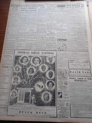 Cumhuriyet Gazetesi - 21 Aralık 1951 - Başbakan Adnan Menderes'in Dün Verdiği Demeç - Abidin Daver - Şah İsmail'in Meşhur Tahtı Hakkındaki İddianın Akisleri - Atlantik Paktına İştirakimiz - Ziraat Bankasının Karı Bu Yıl 30 Milyon Lira - Okullarda Seyrüsefer Kursları - Hayfada Batan Geminin Mürettebatı Dün Geldi - Sarayburnu İle Üsküdar Arasında Kurulacak Asma Köprü - Profesör Rasim Adasal - Tarihî Bahisler Türkiye'nin Büyük Britanya Nezdine Yolladığı Elçiler- Emekli Subaylara Ordu Şeref Belgesi Verilecek - 2000 Yılın İnecek Noel Babalar - 2000 Yılın Sevgilisi Yazan Refik Halid Karay Yazı Dizisi - İş Bankasının Şiir Müsabakası - Suriye'deki Hükümet Darbesinin Sebepleri - Sovyetlerin 370 Denizaltısı Varmış - Rapid Futbol Takımının İstanbul Maçları - Galatasaray Kulübünün Tertiblediği Türk Elen Boks Karşılaşmaları - Tepebaşı Kışlık Gazinosu - Büyük Revü - Tiyatro - Radyo Bugünkü Program - Movado Saatleri - Derman Ağrı Kesici - Philips Radyo - Gripin - Hakkı Ismarlama Gömlek Salonu