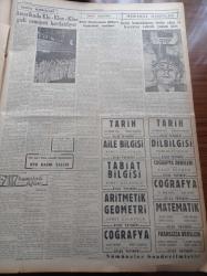 Cumhuriyet Gazetesi - 28 Mayıs 1954 - Almanya Bize 150 Milyon Dolar Kredi Açıyor - Bahar Ve Çiçek Bayramı Dün Törenle Açıldı - Gülhane Parkı - Sultanahmed 2. İmamı Dün Genç Kızları İğfal Suçundan Tevkif Edildi - Başbakan Adnan Menderes Pazara Gidiyor - Kıbrıs'taki Türklerin Sevinci - Konsolosun Karısı Yazan Nihal Karamağaralı Yazı Dizisi - Apollo Sirki - Burhan Felek - Galatasaraylıların Hatim Duası - İstanbul Fethinin 501. Yıldönümü - Büyük Adli Hatalar - Fenerbahçe Bugün Beyoğlusporla Karşılaşacak - Ayten Gençer- Cumhuriyet Radyo Programları- Teknik Üniversite Radyosu - Tenor Walter Ludwig - Amerika'da Klu Klux Klan Gizli Cemiyeti Hortlatılıyor - Şehir Tiyatrosunun Gülhane Parkındaki Tensilleri- Sarayların Aşk İlahesi Desiree Yazı Dizisi - Lüks Traş Bıçakları - Puro Tuvalet Sabunları - Deschiens Kan Kuvvet Şurubu - Nebati Mutbak Yağı - Frigidaire Buzdolabı - Johnson Deniz Motorları