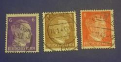 Almanya Adolf Hitler Dönemi 1942 Damgalı 3  adet