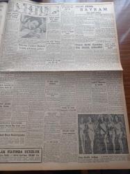Cumhuriyet Gazetesi - 23 Temmuz 1956 - Pakistan Cumhurbaşkanı General İskender Mirza Bugün Şehrimize Geliyor - Dün Bütün Türkiye'yi Sıcak Dalgası Kapladı - Batılılar Ve Assuan Barajı - Güney Kore Savaş Birliğimiz -  Eski Adalet Bakanı Osman Şevki Çiçekdağ Dün Törenle Defnedildi - Çırağan Sarayı Yerinde Yapılacak 300 Odalı Otel - Akis Dergisinin Son Sayısı Toplattırıldı - Balkan Oyunları Bitti - Kıbrıs Türk'tür Partisi İngilizce Bir Gazete Çıkarıyor - Beykoz Kundura Fabrikasının Islahı - Kavaklı Fevzi Paşa'nın Ağzından 16 Mart 1920- Komünist Devletler Birliği - Film Festivalinden Notlar - Burhan Felek - Karacaoğlan Yazan Yaşar Kemal Yazı Dizisi - Resimli Romanımız Kraliçenin Gerdanlığı - Film Yıldızı Yvonne De Carlo- Dünya Güzellik Kraliçesi - Futbolda Transfer - Haldun İşmen Kapri Napoli Arasını Yüzecek