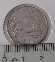 2003-P ABD ARKANSAS EYALET BÖLGESİ QUARTER (ÇEYREK) DOLLAR ORİJİNAL MADENİ HATIRA PARASI ÇOK ÇOK TEMİZ 2VK1RR2 NADİR