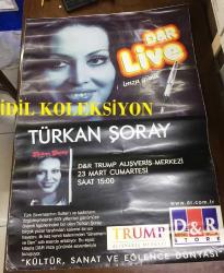 TÜRKAN ŞORAY ETİKET (STICKER) AFİŞİ / POSTERİ - BÜYÜK BOY - ORİJİNAL - 100 X 68 cm EBADINDA - Original Turkish Big Size Poster - D&R TRUMP ALIŞVERİŞ MERKEZİ D&R LIVE TÜRKAN ŞORAY İMZA GÜNÜ