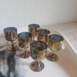 Çekoslavak Likör Kadeh Seti ,Vintage