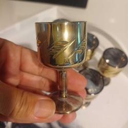 Çekoslavak Likör Kadeh Seti ,Vintage