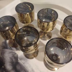 Çekoslavak Likör Kadeh Seti ,Vintage