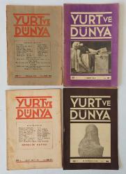 YURT VE DÜNYA Aylık Mecmua, 1941 - 1944, Sayı: 4, 17, 18, 19, 22/23, 24, 26/27, 28, 29, 30, 31, 33, 36, 37, 38, 41, 42 [17 ADET]