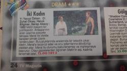 HÜRRİYET GAZETESİ-TV MAGAZİN DERGİSİ-30 EKİM-1999-KAPAK-FOTOĞRAF-RÖPORTAJ-SEREN SERENGİL-ÜÇ SANİYE KURALI-NOTORİUS-YÜZ KIZARTICI OLAYLAR-BEZDİREN FİLMLER-EL KIZI-YILAN HİKAYESİ-İKİ KADIN-GÖLGE BUNALIMI