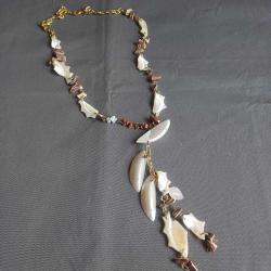 Sedef Püsküllü Kolye Vintage