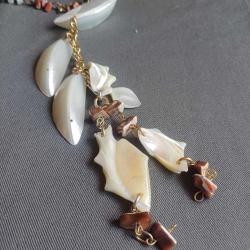 Sedef Püsküllü Kolye Vintage