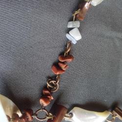 Sedef Püsküllü Kolye Vintage