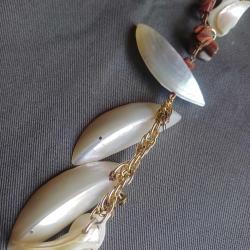 Sedef Püsküllü Kolye Vintage