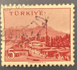Mektup Zarfından Kesilmiş  / Postadan Geçmiş Pul Filateli - Damgalı -  VAN, 5 PARA - Türkiye Cumhuriyeti
