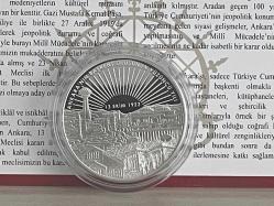 2023 - Ankara'nın Başkent Oluşunun 100. Yılı - Darphane Sertifikalı Gümüş Hatıra Para - Çil