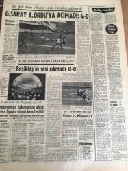 HÜRRİYET GAZETESİ   28 EKİM 1968  YIL :21 SAYI :7366---General De Gaulle  Galatasaray  Lisesinde  konuştu  : Şimdiki Fransa  size  çok yardım  yapabilir --Bir  akıl  hastası Atina da  Akropol 'ü  işgal  etti ----İki  gol atan  Metin yine  kendini   gösterdi  : Galatasaray   A.Ordu 'ya Acımadı  :4-0   --Bursa spor :1 Demir spor : 0 ---Altay ,90  dakika boyunca  daha  baskılıydı  :  Beşiktaş 'ın  sesi   çıkmadı :0-0---Vefa :2  Mersin  :1  ---Göztepe :1 Gençlerbirliği :1  -----500 yıllık  Türk -Fransız  Dostluğu ---İzmir asayiş yönünden  sessiz  bir şehir  olacak---Güzel  futbola  0-0 lık  skor hiç yakışmadı ---De Gaulle 'ün  İstanbul  tatili ----