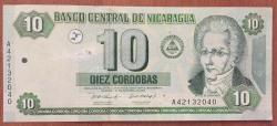 NİKARAGUA 10 CORDOBAS 2002 ÇİLALTI.10 NUN SOL YANINDA AŞINMA VARDIR   PARA