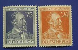 Almanya 1947 HEINRICH VON STEPHAN SET MNH