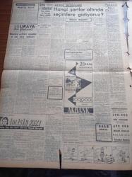 Cumhuriyet Gazetesi - 9 Ekim 1957 - Aday Listesinin Neşrinden Sonra Demokrat Parti'de İstifalar Arttı - Cumhuriyet Halk Partisinin Duvar Afişlerinden Biri - Nadir Nadi - Cumhuriyetçi Millet Partisi Genel Başkanı Osman Bölükbaşı Bugün Muhakeme Ediliyor - Rus Diktatörü Hrutçef Bizi Tehdit Ediyor - Kadınlar Da Siyasi Parti Kuruyorlar - Profesör Hüseyin Nail Kubalı - 20 Liraya Bir Yahudi Yazı Dizisi - İblisin Kızı Yazan Guy Des Cars Yazı Dizisi - Münci Kapani - Burhan Felek - Meşhur Bir Bale Geliyor Ballets Jean Babilee - Golf Ökçe Lastiği - Ruh Tahlilleri - Vali Fahrettin Kerim Gökay Demokrat Parti İl Merkezini Ziyaret Etti - Türkiye İngiltere Milli Futbol Maçı Kesinleşti - 19 Mayıs Stadının Açılış Merasimi İçin Fenerbahçe Galatasaray Karması Çağrıldı - Asya Gribi Ve Nezleden Enflucide Uras Korur