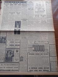 Cumhuriyet Gazetesi - 9 Ekim 1957 - Aday Listesinin Neşrinden Sonra Demokrat Parti'de İstifalar Arttı - Cumhuriyet Halk Partisinin Duvar Afişlerinden Biri - Nadir Nadi - Cumhuriyetçi Millet Partisi Genel Başkanı Osman Bölükbaşı Bugün Muhakeme Ediliyor - Rus Diktatörü Hrutçef Bizi Tehdit Ediyor - Kadınlar Da Siyasi Parti Kuruyorlar - Profesör Hüseyin Nail Kubalı - 20 Liraya Bir Yahudi Yazı Dizisi - İblisin Kızı Yazan Guy Des Cars Yazı Dizisi - Münci Kapani - Burhan Felek - Meşhur Bir Bale Geliyor Ballets Jean Babilee - Golf Ökçe Lastiği - Ruh Tahlilleri - Vali Fahrettin Kerim Gökay Demokrat Parti İl Merkezini Ziyaret Etti - Türkiye İngiltere Milli Futbol Maçı Kesinleşti - 19 Mayıs Stadının Açılış Merasimi İçin Fenerbahçe Galatasaray Karması Çağrıldı - Asya Gribi Ve Nezleden Enflucide Uras Korur