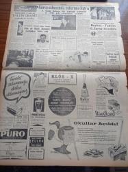 Cumhuriyet Gazetesi - 16 Kasım 1957 - Meclis 9 Dakikalık Bir Toplantı Akdetti - Yozgat Sorgu Hakimi Cemil Said Barlas İçin Tahliye Kararı Verdi - 5. Adnan Menderes Kabinesi - Fransa Dün İngiltere İle Amerika'yı Protesto Etti - İtalya Cumhurbaşkanı Gronchi Memleketine Döndü - EOKA Atina'ya Çatıyor - Millet Fezaya Peyk Fırlatıyor Biz Hala Otobüs İtiyoruz- Fezanın İlk Fatihleri Suni Peykler Yazı Dizisi - Seni Sevmek Kaderim Yazan Sinclair Levis Yazı Dizisi - Haluk Y. Şehsuvaroğlu - Burhan Felek - Asya Gribi İkinci Turuna Başlıyor - Döviz Kaçakçısı Ruben Asa Aleyhine Açılan Yeni Dava - Günün Kadını Barbara Hutton - Sanat Eseri Müzayedelerinin Dünya Rekoru Kırıldı - Atlet Halil Ziraman Fenerbahçe'den İstifa Ediyor - Yalçın Granit Basketbolu Bıraktı - Federasyon Kupasında Bugün - Princesse El Losyonu - Helix Tırnak Cilası - 1958 Yılı Güreş Şampiyonası